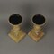 Set of 2 Wooden Pedestal Candle Holders Rustic Centerpiece Home Decor